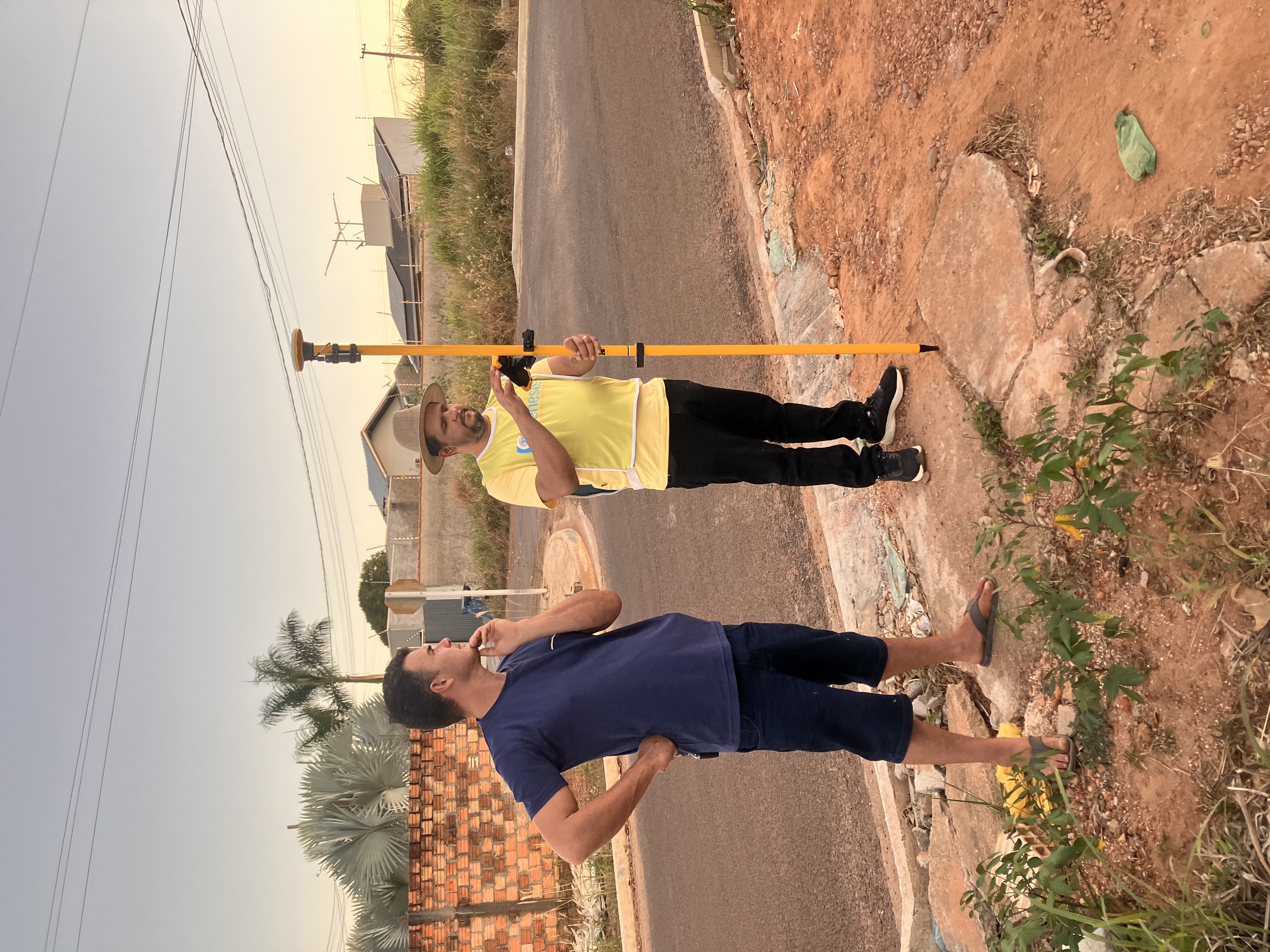 Levantamento em área rural com receptor GNSS